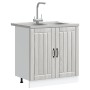Gabinete de Cocina ""Lucca"" con Doble Fregadero en Gris Sonoma de Madera Ingienierizada von , Küchenschränke - Ref: Foro24-3...