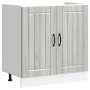 Gabinete de Cocina ""Lucca"" con Doble Fregadero en Gris Sonoma de Madera Ingienierizada von , Küchenschränke - Ref: Foro24-3...