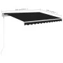 Manual retractable awning with anthracite gray poles 3x2.5 m by vidaXL, Awnings - Ref: Foro24-3069899, Price: 307,44 €, Disco...