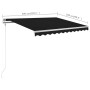 Manuell einziehbare Markise mit anthrazitgrauen Stangen 3x2,5 m von vidaXL, Markisen - Ref: Foro24-3069899, Preis: 306,40 €, ...