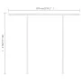 Manual retractable awning with anthracite gray poles 3x2.5 m by vidaXL, Awnings - Ref: Foro24-3069899, Price: 307,44 €, Disco...