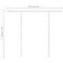 Manuell einziehbare Markise mit anthrazitgrauen Stangen 3x2,5 m von vidaXL, Markisen - Ref: Foro24-3069899, Preis: 306,40 €, ...