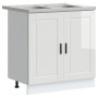 Armario Base con Lavabo ""Porto"" Brillo Alto Blanco 80x46x84,5 cm Madera Ingeniada von , Küchenschränke - Ref: Foro24-331502...