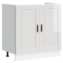 Armario Base con Lavabo ""Porto"" Brillo Alto Blanco 80x46x84,5 cm Madera Ingeniada von , Küchenschränke - Ref: Foro24-331502...