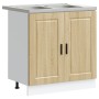 Gabinete Base con Fregadero 'Porto' en Roble Sonoma 80x46x84,5 cm de Madera Ingenierizada von , Küchenschränke - Ref: Foro24-...