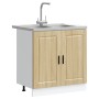 Gabinete Base con Fregadero 'Porto' en Roble Sonoma 80x46x84,5 cm de Madera Ingenierizada von , Küchenschränke - Ref: Foro24-...