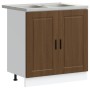 Armario Base con Fregadero 'Porto' Madera Marrón 80x46x84,5 cm Madera Elaborada von , Küchenschränke - Ref: Foro24-3315028, P...