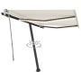 Manual retractable awning with cream LED 300x250 cm by vidaXL, Awnings - Ref: Foro24-3069702, Price: 373,61 €, Discount: %