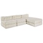 Pouf Sofá Modular de 4 Plazas Convertible de Tela Crema by , Cushions for chairs and sofas - Ref: Foro24-3315064, Price: 505,...