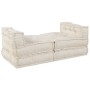 Pouf Sofá Modular de 4 Plazas Convertible de Tela Crema de , Cojines para sillas y sofás - Ref: Foro24-3315064, Precio: 505,37 €