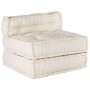 Pouf Sofá Modular de 4 Plazas Convertible de Tela Crema by , Cushions for chairs and sofas - Ref: Foro24-3315064, Price: 505,...