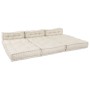 Pouf Sofá Modular de 4 Plazas Convertible de Tela Crema by , Cushions for chairs and sofas - Ref: Foro24-3315064, Price: 505,...