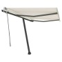 Manual retractable awning with cream LED 300x250 cm by vidaXL, Awnings - Ref: Foro24-3069702, Price: 373,61 €, Discount: %