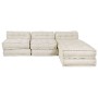 Pouf Sofá Modular de 4 Plazas Convertible de Tela Crema by , Cushions for chairs and sofas - Ref: Foro24-3315064, Price: 505,...