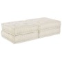 Sofá Puff Modular de 2 Plazas Convertible en Tela Crema von , Kissen für Stühle und Sofas - Ref: Foro24-3315065, Preis: 231,5...