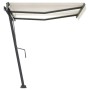 Manual retractable awning with cream LED 300x250 cm by vidaXL, Awnings - Ref: Foro24-3069702, Price: 373,61 €, Discount: %