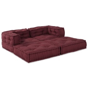 Pufs Modulares 2 pcs de Tela Borgoña by , Cushions for chairs and sofas - Ref: Foro24-3315071, Price: 333,17 €, Discount: %