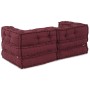 Pufs Modulares 2 pcs de Tela Borgoña by , Cushions for chairs and sofas - Ref: Foro24-3315071, Price: 333,17 €, Discount: %
