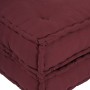 Pouffes Modulares 4 pcs de Tela Borgoña by , Cushions for chairs and sofas - Ref: Foro24-3315074, Price: 498,01 €, Discount: %