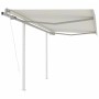 Automatische ausfahrbare Markise mit cremefarbenen Pfosten, 3,5x2,5 m. von vidaXL, Markisen - Ref: Foro24-3069927, Preis: 426...