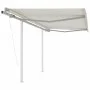 Automatische ausfahrbare Markise mit cremefarbenen Pfosten, 3,5x2,5 m. von vidaXL, Markisen - Ref: Foro24-3069927, Preis: 428...