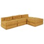 Poufs Modulares 4 pcs Amarillo Tela de , Cojines para sillas y sofás - Ref: Foro24-3315084, Precio: 506,35 €, Descuento: %
