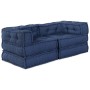 Poufs Modulares 2 pcs de tela índigo by , Cushions for chairs and sofas - Ref: Foro24-3315086, Price: 282,72 €, Discount: %