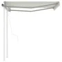 Automatische ausfahrbare Markise mit cremefarbenen Pfosten, 3,5x2,5 m. von vidaXL, Markisen - Ref: Foro24-3069927, Preis: 428...