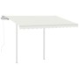 Toldo retráctil automático con postes crema 3,5x2,5 m by vidaXL, Awnings - Ref: Foro24-3069927, Price: 426,49 €, Discount: %