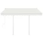 Automatische ausfahrbare Markise mit cremefarbenen Pfosten, 3,5x2,5 m. von vidaXL, Markisen - Ref: Foro24-3069927, Preis: 428...