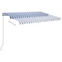 Toldo automático LED sensor de viento azul y blanco 3,5x2,5 m by vidaXL, Awnings - Ref: Foro24-3069931, Price: 593,18 €, Disc...