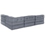 Sofá Modular Transformable de 4 Plazas en Tela Gris von , Kissen für Stühle und Sofas - Ref: Foro24-3315093, Preis: 518,98 €,...