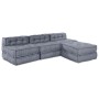 Sofá Modular Convertible de 4 Plazas en Tela Gris by , Cushions for chairs and sofas - Ref: Foro24-3315094, Price: 500,23 €, ...