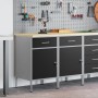 Gabinete de trabajo 2 pcs Negro y Gris de Madera Ingenierada y Acero de , Mesas de trabajo - Ref: Foro24-3321360, Precio: 318...