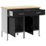 Gabinete de trabajo 2 pcs Negro y Gris de Madera Ingenierada y Acero de , Mesas de trabajo - Ref: Foro24-3321360, Precio: 318...