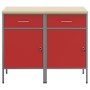 Gabinete de Trabajo 2 Piezas Rojo y Gris de Madera y Acero de , Mesas de trabajo - Ref: Foro24-3321361, Precio: 268,10 €, Des...