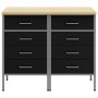 Gabinete de trabajo 2 piezas Negro y Gris de Madera y Acero by , Work tables - Ref: Foro24-3321362, Price: 294,37 €, Discount: %
