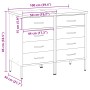 Gabinete de trabajo 2 piezas Negro y Gris de Madera y Acero by , Work tables - Ref: Foro24-3321362, Price: 294,37 €, Discount: %