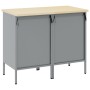 Juego de Muebles de Trabajo de 2 Piezas en Rojo y Gris, Hecho de Madera y Acero by , Work tables - Ref: Foro24-3321365, Price...