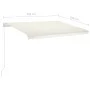 Automatische ausfahrbare Markise mit cremefarbenen Pfosten, 3,5x2,5 m. von vidaXL, Markisen - Ref: Foro24-3069927, Preis: 428...