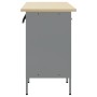 Gabinete de trabajo 3 piezas Negro y Gris de Madera y Acero de , Mesas de trabajo - Ref: Foro24-3321366, Precio: 474,90 €, De...