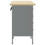 Gabinete de trabajo 3 piezas Negro y Gris Madera y Acero de , Mesas de trabajo - Ref: Foro24-3321368, Precio: 440,36 €, Descu...