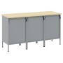 Juego de Gabinetes de Trabajo de 3 Piezas Rojo y Gris de Madera Engineered y Acero by , Work tables - Ref: Foro24-3321373, Pr...