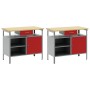Set de Banco de Trabajo de 2 Piezas de Rojo Acero de , Mesas de trabajo - Ref: Foro24-3321389, Precio: 359,45 €, Descuento: %