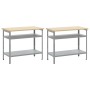 Conjunto de Banco de Trabajo de 2 Piezas , Acero Gris de , Mesas de trabajo - Ref: Foro24-3321390, Precio: 202,98 €, Descuent...