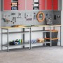 Conjunto de Banco de Trabajo de 3 Piezas Gris Acero de , Mesas de trabajo - Ref: Foro24-3321391, Precio: 259,19 €, Descuento: %