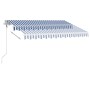 Blau-weiße automatische Standmarkise 350x250 cm von vidaXL, Markisen - Ref: Foro24-3069526, Preis: 426,34 €, Rabatt: %