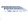 Blue and white automatic standing awning 350x250 cm by vidaXL, Awnings - Ref: Foro24-3069526, Price: 443,76 €, Discount: %