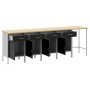 Juego de gabinete de trabajo y mesa de esquina de 5 piezas Negro Madera by , Work tables - Ref: Foro24-3321392, Price: 645,26...