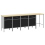 Juego de gabinete de trabajo y mesa de esquina de 5 piezas Negro Madera by , Work tables - Ref: Foro24-3321392, Price: 645,26...